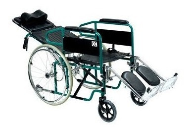 Imagen 3 de 9 de Silla De Ruedas Reclinable Plegable, Apoya Piernas Elevable