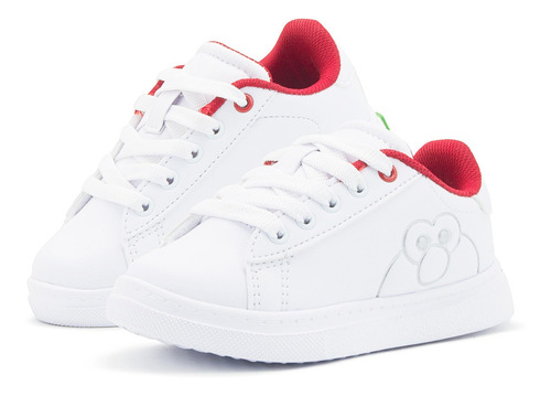 Tenis Niño Plaza Sésamo Elmo Color Blanco Rojo 18-24