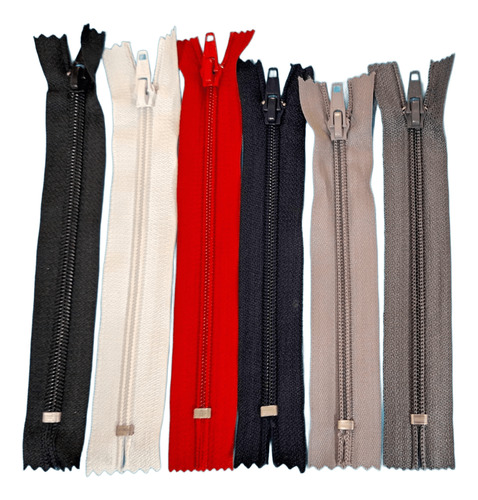 Cierres Reforzados Fijos 25cm Poliester 5mm X 100unid Gris Oscuro