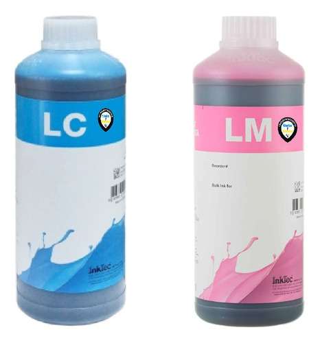 2 Tintas Inktec Epson Dye L120 L210 L300 L355  Ligth M Y C