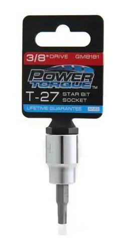 Dado Punta De Estrella T27 Cromado 9.5mm Power Torque