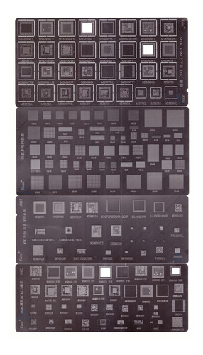 4 Stencil Bga Reballing 154 Cpu Celular Tablet Ic Universal