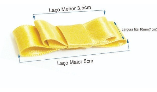 Imagem 2 de 6 de 200 Laços Duplo Nº2 10mm Fita Fechamento 25cm