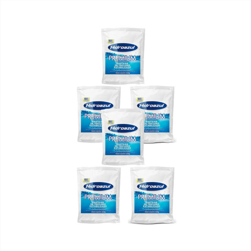 Kit 6 - Pastilhas De Cloro Em Tablete 200 G. Para Piscinas