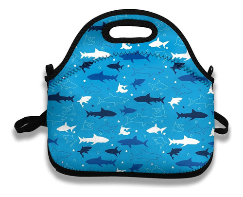 Shark Lunch Bag For Boy Girl, Reusable Water Resistant Therm