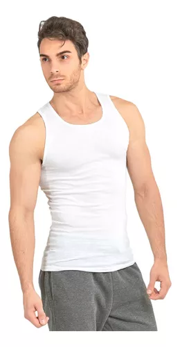 Camiseta interior de tirantes hombre en algodón 100% canalé