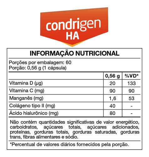 Kit 3 Condrigen H.a Colágeno Tipo 2 + Hialurônico Cl 60 Caps