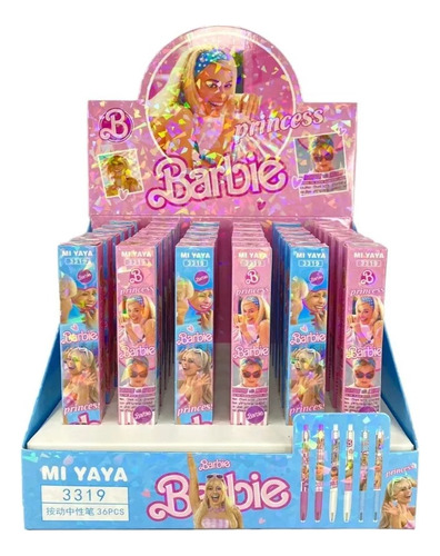 Set 36 Pzas Bolígrafos De Gel Tinta Negra De Barbie 