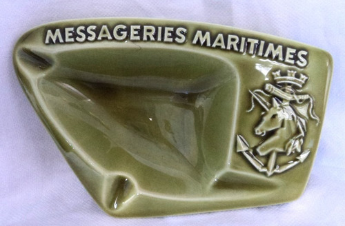 Cenicero Ceramica Messageries Maritimes Frances Barco B10