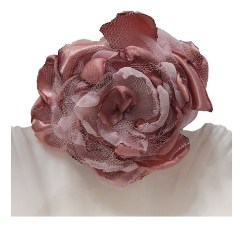 Sap2401 Prendedor Flor Rosa