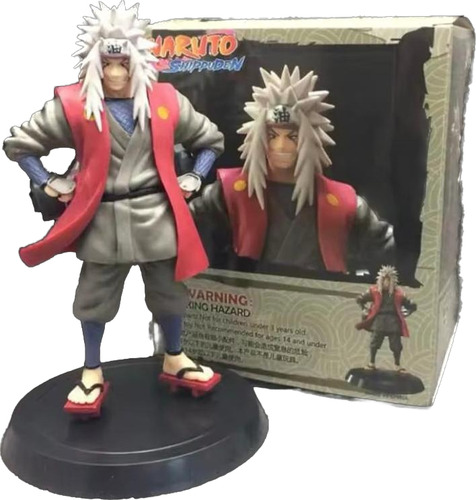 Boneco Sennin Jiraya Naruto Com Caixa Box