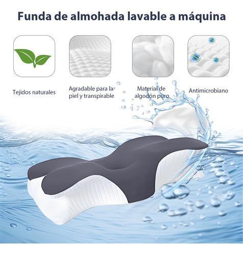 Almohada Ortopedica Memory Foam Gel Cervical Viscoelástica