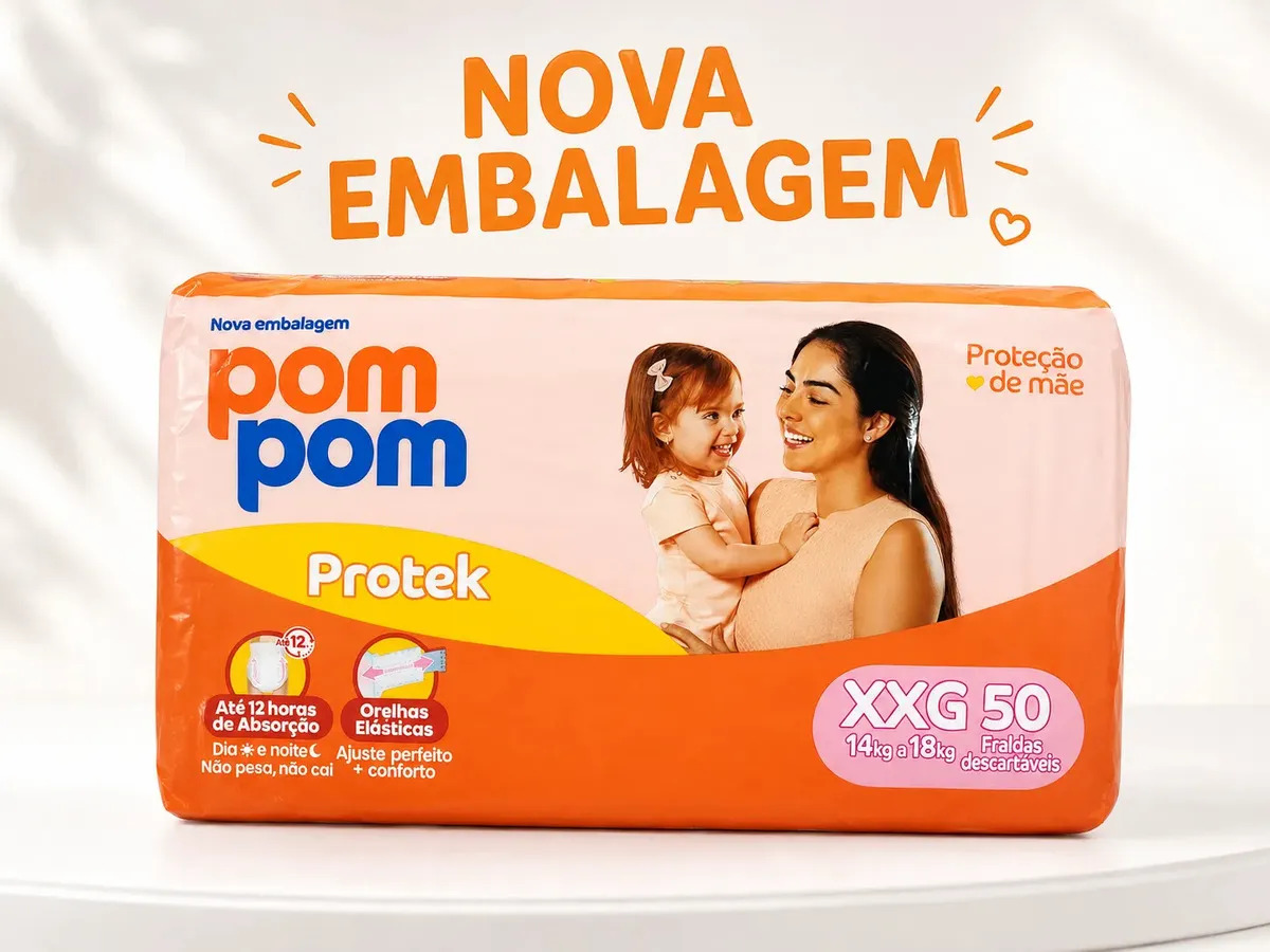 Fralda Pom Pom Derma Protek Hiper Xxg 50 Unidades