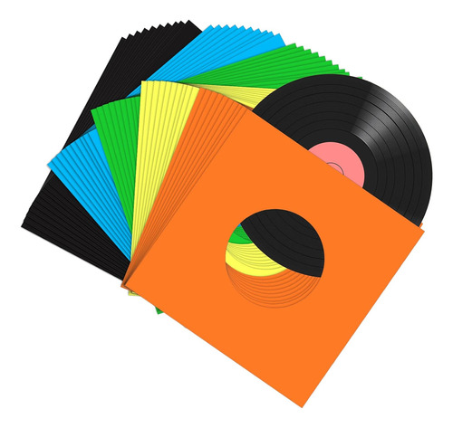Fundas P/discos De Vinilo, Multicolor, 45rpm, 30x3050cm