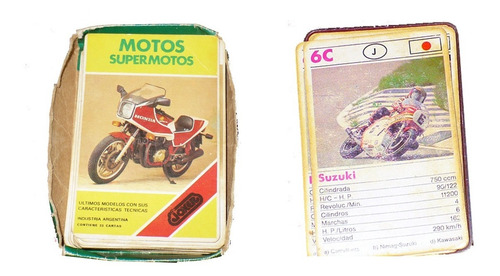 Naipes Retro Vintage Lote Motos De Carrera + Supermotos 