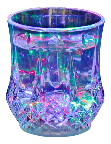 Vaso Arcoíris Luminoso Led Inducción Estilo Whiskero 200 Ml