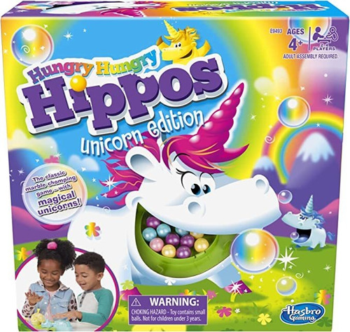 Juego De Mesa Hasbro Gaming Hungry Hungry Hippos Unicorn Ed