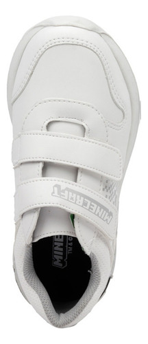 Tenis Niño Cómodo Minecraft Creeper Pixels Mi4090 Blanco