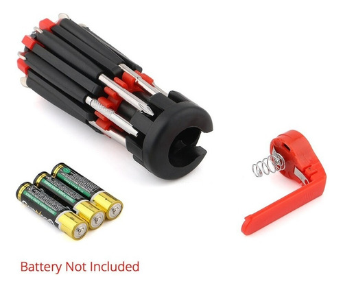 Destornillador 8 En 1 Con Linterna Led Punta Intercambiable
