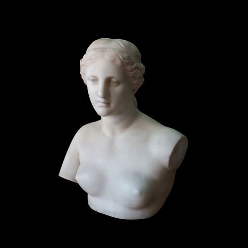 Antigua Antiguedad De Marmol Busto Estatua Figura Firmada (Usado)