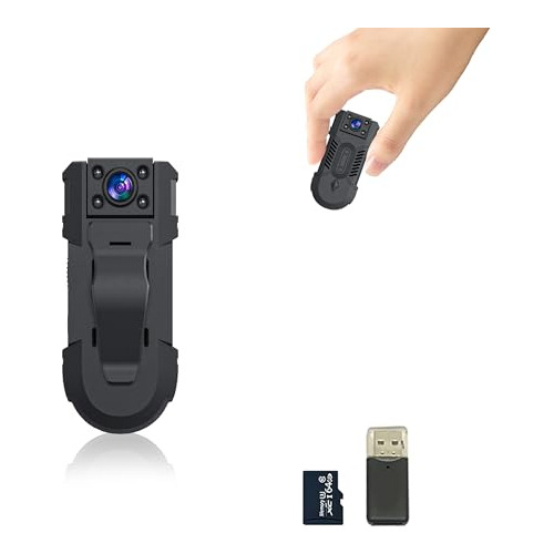 Ovehel Mini Cámara Del Cuerpo 64gb Espía Nanny Cam Hd 1080p