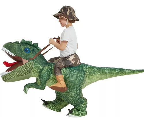 Disfraz De Dinosaurio Inflable Divertido De Mgg Para Niño Y