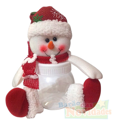 25bonecos Enfeite Papai Noel Pote De Doce Decoração Natalina