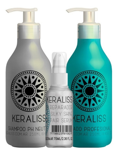 Imagen 1 de 2 de Kit Keraliss 2.6 Alisado Serum Shampoo Neutro Definitivo 