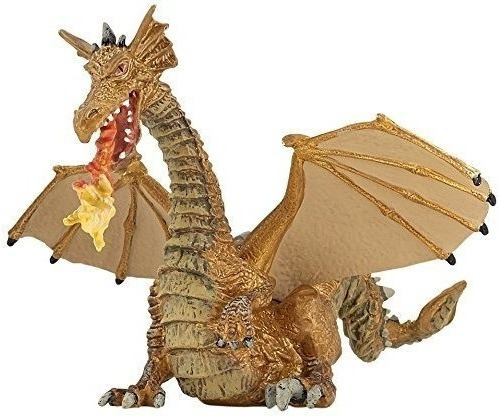 Papo Dragon Con Flame Figure Blackgold