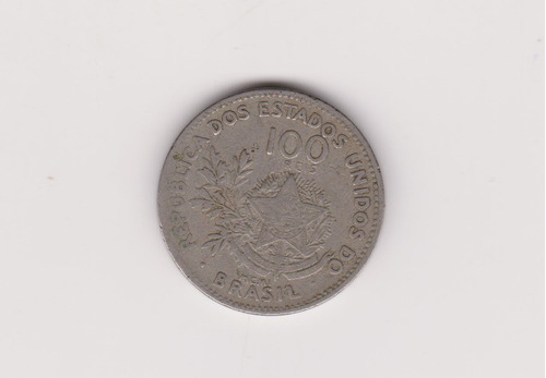 Moneda Brasil 100 Reis Año 1901 Muy Bueno 