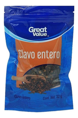 7 Pzas Sazonador Clavo Great Value Entero 32 G