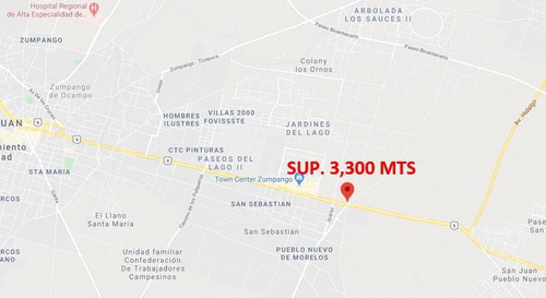 Terreno Rancho El Triangulo, Carr. Zumpango- Tecamac, Edo. Mex. Sup. 3,300 Mts