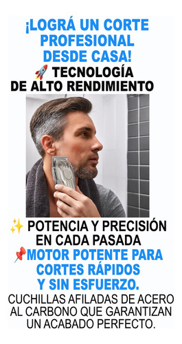Afeitadora Electrica Hombre Inalambrica Recargable