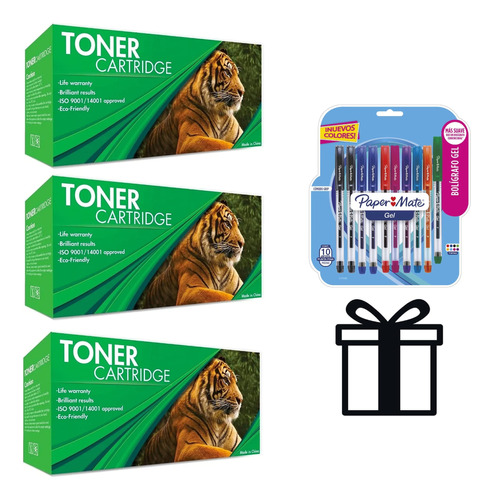 Pack 3 Toner Ce285a Generico 85a 35a 36a P1102w +obsequio!