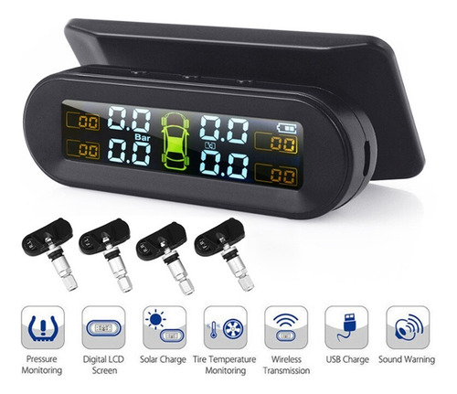 Monitor De Presión De Neumáticos De Coche Temperatura