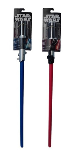 2 Espada Sable Rojo Y Azul Sencillas Star Wars Hasbro