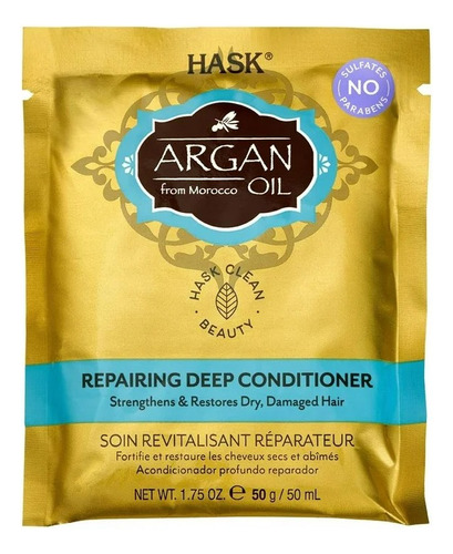 Mascarilla Capilar Hask Reparador De Aceite De Argán 50 Ml