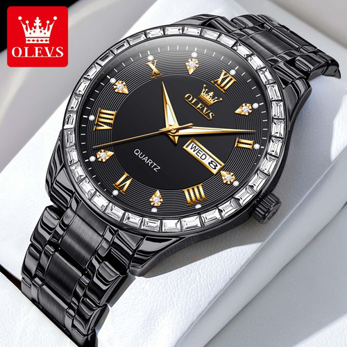 Reloj Olevs De Acero Inoxidable Impermeable De Lujo A La Mod
