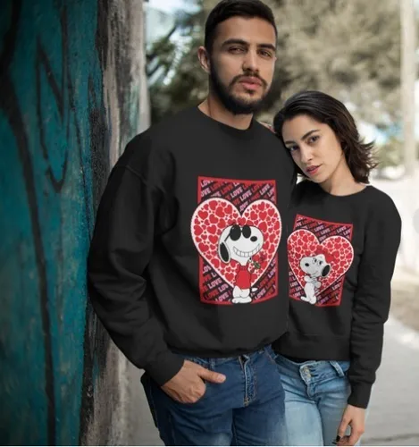 Pack 2 Polerones Enamorados - Snoopy Y Fifi