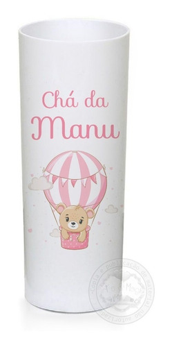 20 Copos Personalizados Long Drink 320ml Ursa Baloeira