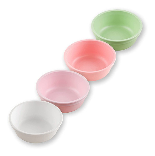 Re-play Made In Usa 4pk -12 Oz. Bowls In White, Ice Pink, Bl