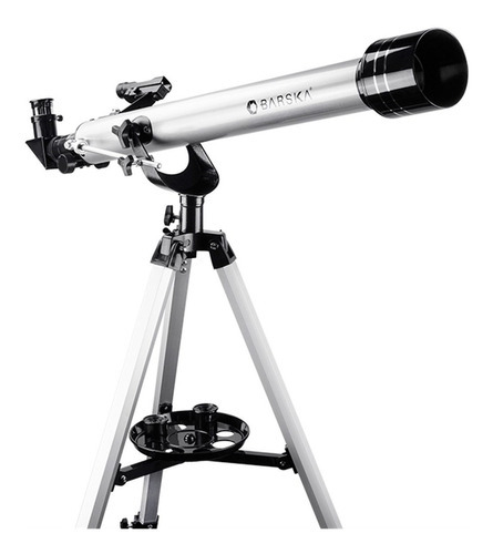 Telescopio Profesional Barska 900x60mm Con Tripie Refractor Color Plata