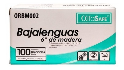 Bajalenguas Alfasafe X 160unid - Unidad a $62