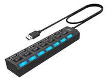 Comprar Hub Multiplicador Usb 7 Puertos Usb 2.0 C\u002F Switch Onoff  