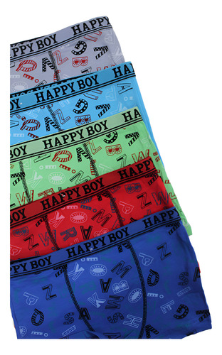 Bóxer Ñiño Algodón, Estampado Letras, Multicolor, Suaves