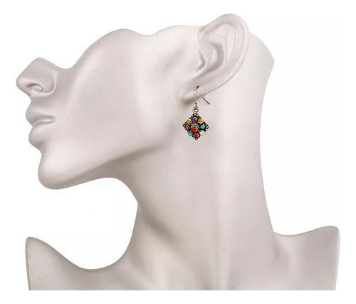 Par De Pendientes Bohemios Con Diamantes De Imitación En For