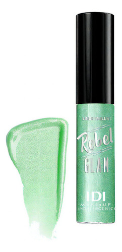 Idi Rebel Glam Delineador Liquido Glitter Gel Metal Green Efecto Glitter Color 08 Metal Green