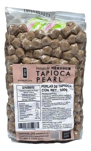 Black Tapioca Pearls Instantáneo, Emperor Love, 500 G