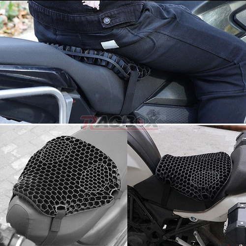 Cojin Gel Asiento Moto Panel Abeja Universal Respirable Pem