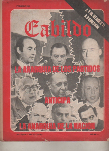 Revista * Cabildo * Nº 61 Año 1983 - Alfonsin - Beagle